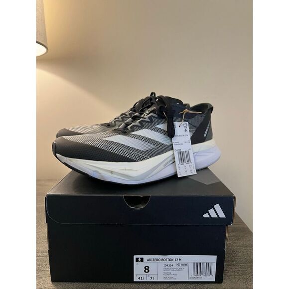 Adidas Adizero Boston 12 Running Shoes – Men’s Size 8 | Core Black / Carbon main image 9